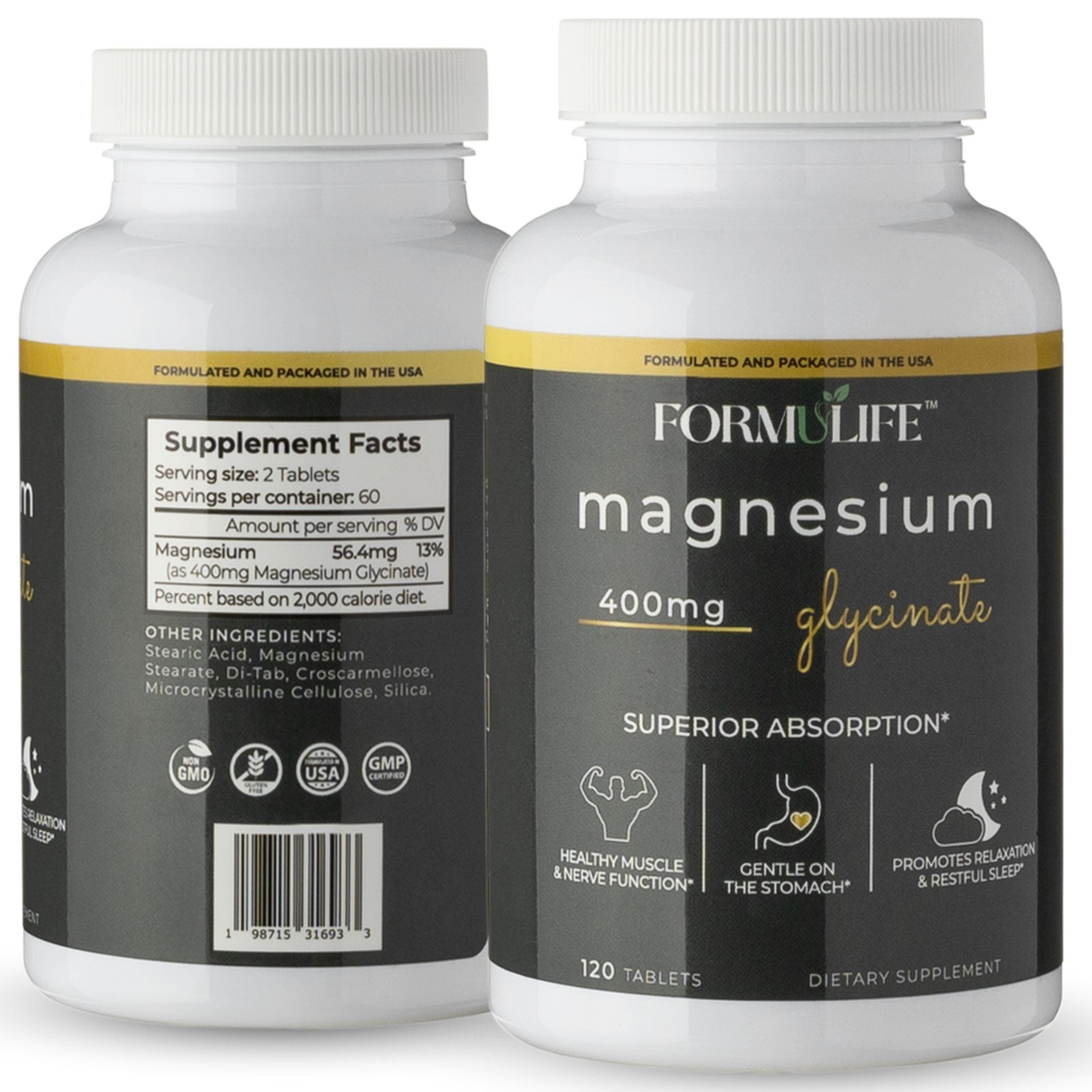formulife Magnesium Glycinate 400mg - 120 tablets